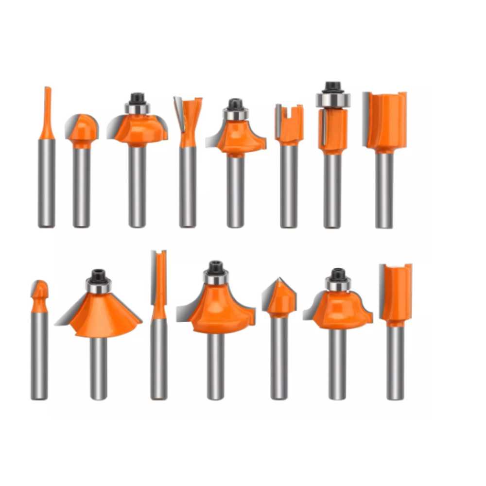 Juego Brocas Router Taladro Teeno 1/4 15 Pz Herramienta - Cormanix